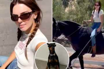 Los fanáticos de Kardashian critican a Kendall por poner a un perro en 'PELIGRO' en un paseo a caballo