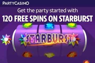 Deposite un mínimo de £ 10 y obtenga 120 GIROS GRATIS en Starburst con PartyCasino