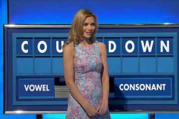 Rachel Riley de Countdown muestra sus piernas en minivestido en el programa Channel 4