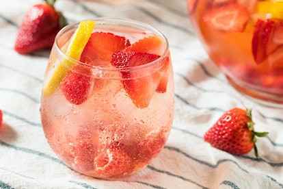 gin pétillant à la fraise