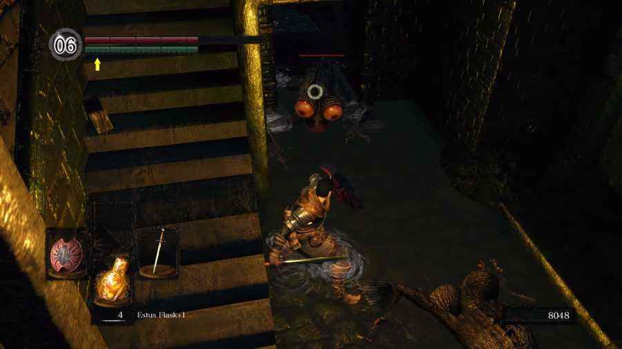 The Depths in Dark Souls'da lanetli bir basiliskle savaşmak