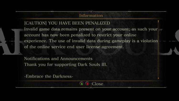 Dark Souls 3 - Ceza aldınız
