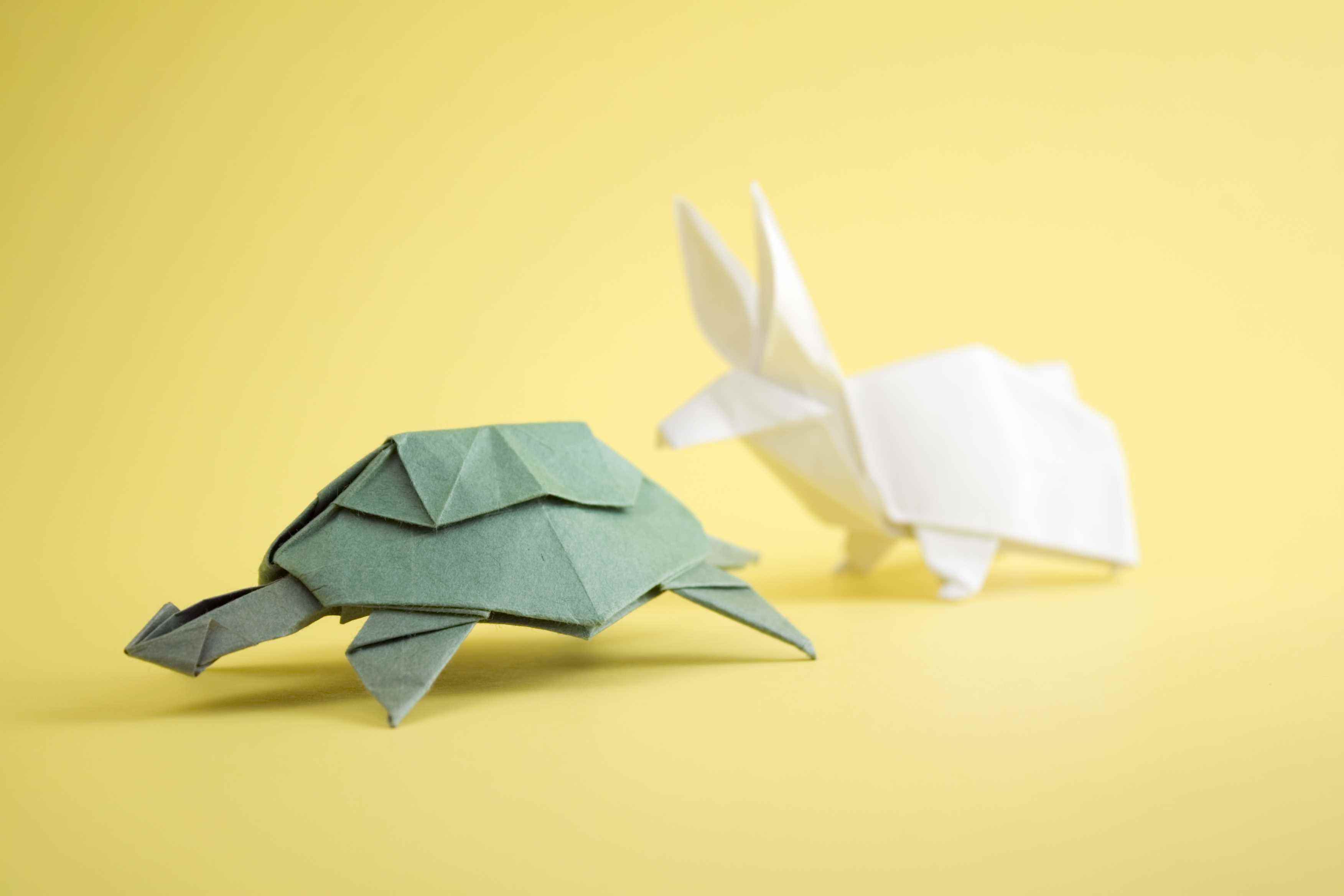 Origami Kaplumbağa ve Tavşan