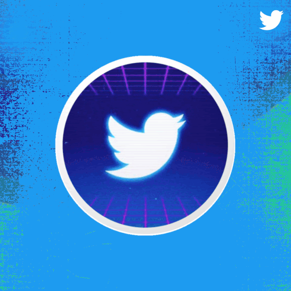 Normal profil resminden NFT özellikli yumuşak altıgene geçişi gösteren Twitter animasyonu