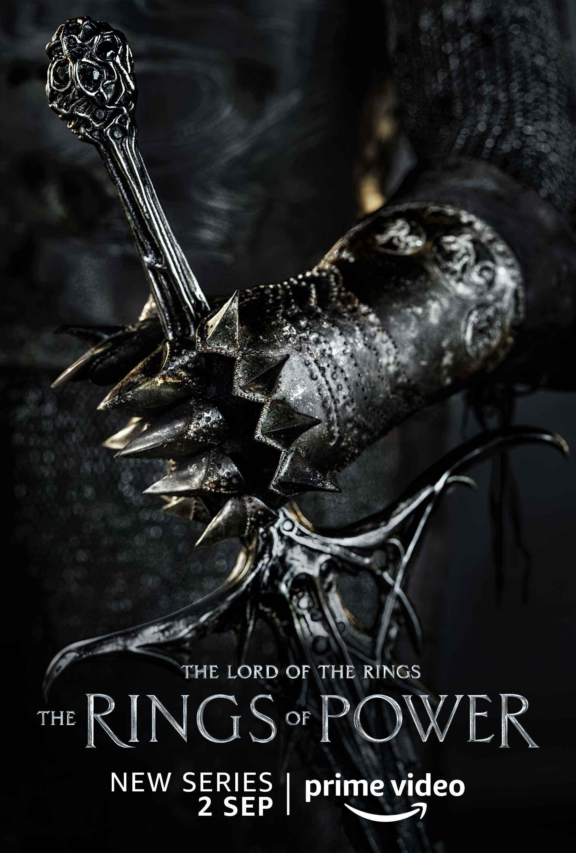 Yüzüklerin Efendisi: Güç Yüzükleri için bir Sauron karakter afişi