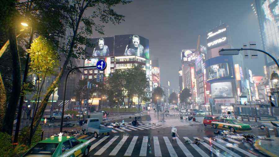 Ghostwire'da gösterildiği gibi Tokyo'dan Shibuya Geçişi: Hayalet hayaletler ve aksaklıklarla Tokyo