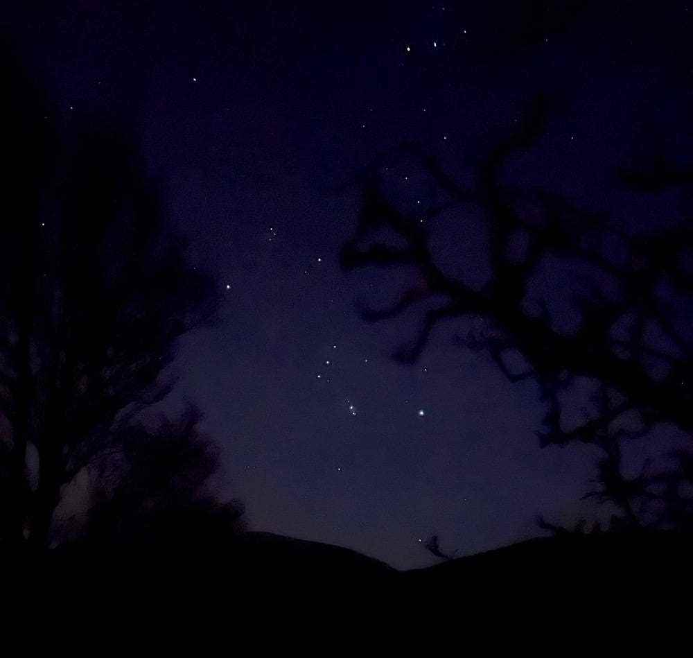 Orion, Snowdonia, Kuzey Galler üzerinde