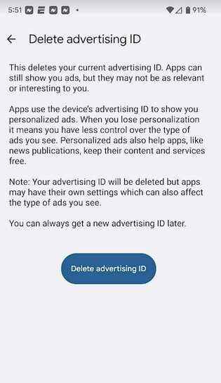 Android 12 cihazınızdan reklam kimliği tanımlayıcısını kaldırabilirsiniz - Google için iki yıl beklemek yerine, Android'de reklam izlemeyi şimdi sınırlayabilirsiniz.  İşte nasıl!