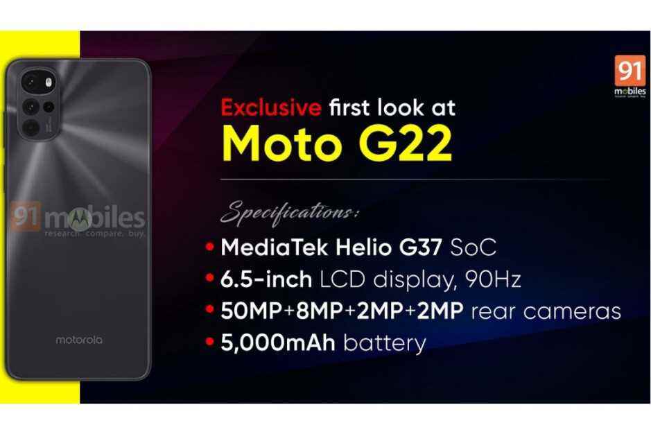 Düşük maliyetli Moto G22, arkaya bakan dört kamerayla (yasal) renderlerde sızıyor