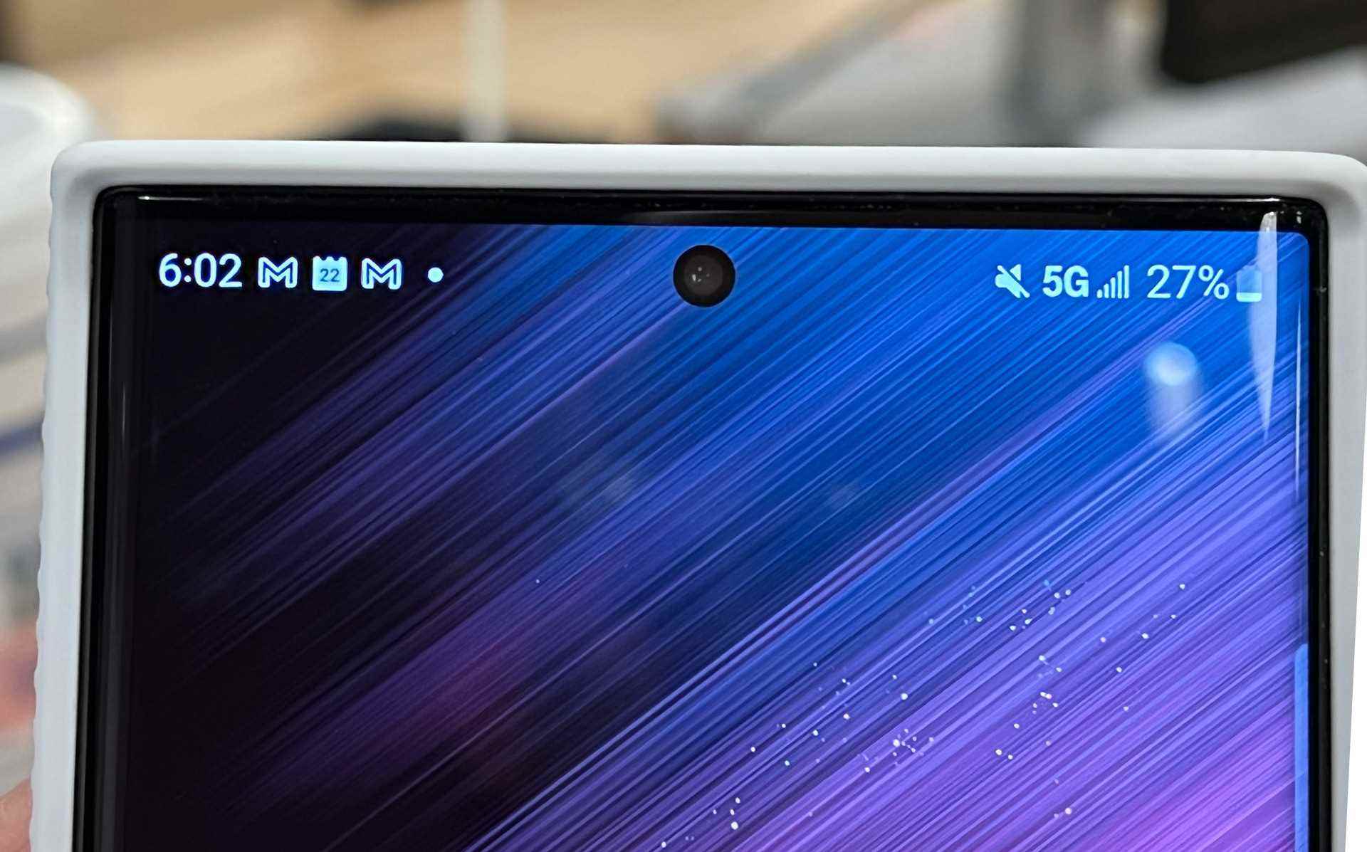 Şarj öncesi Samsung Galaxy S22 Ultra şarj durumu.
