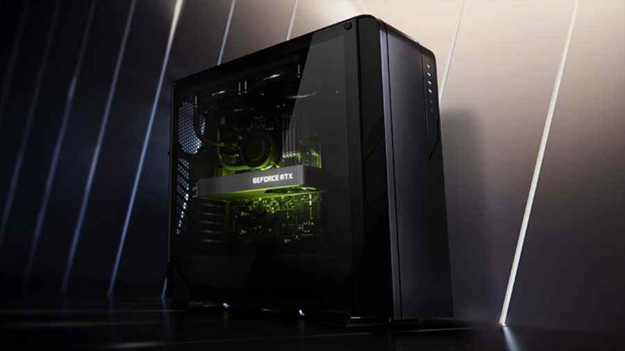 Nvidia RTX GPU'lu bir oyun bilgisayarı
