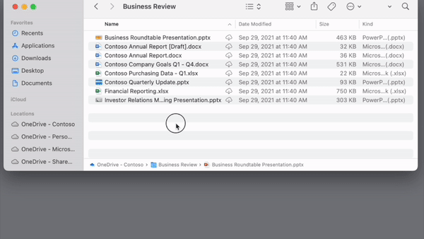 İsteğe Bağlı OneDrive Dosyaları macOS