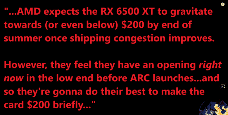 Söylenti: Radeon RX 6500 XT yaz sonunda 200 dolara düşecek, ancak şimdilik AMD kremayı gözden kaçırıyor