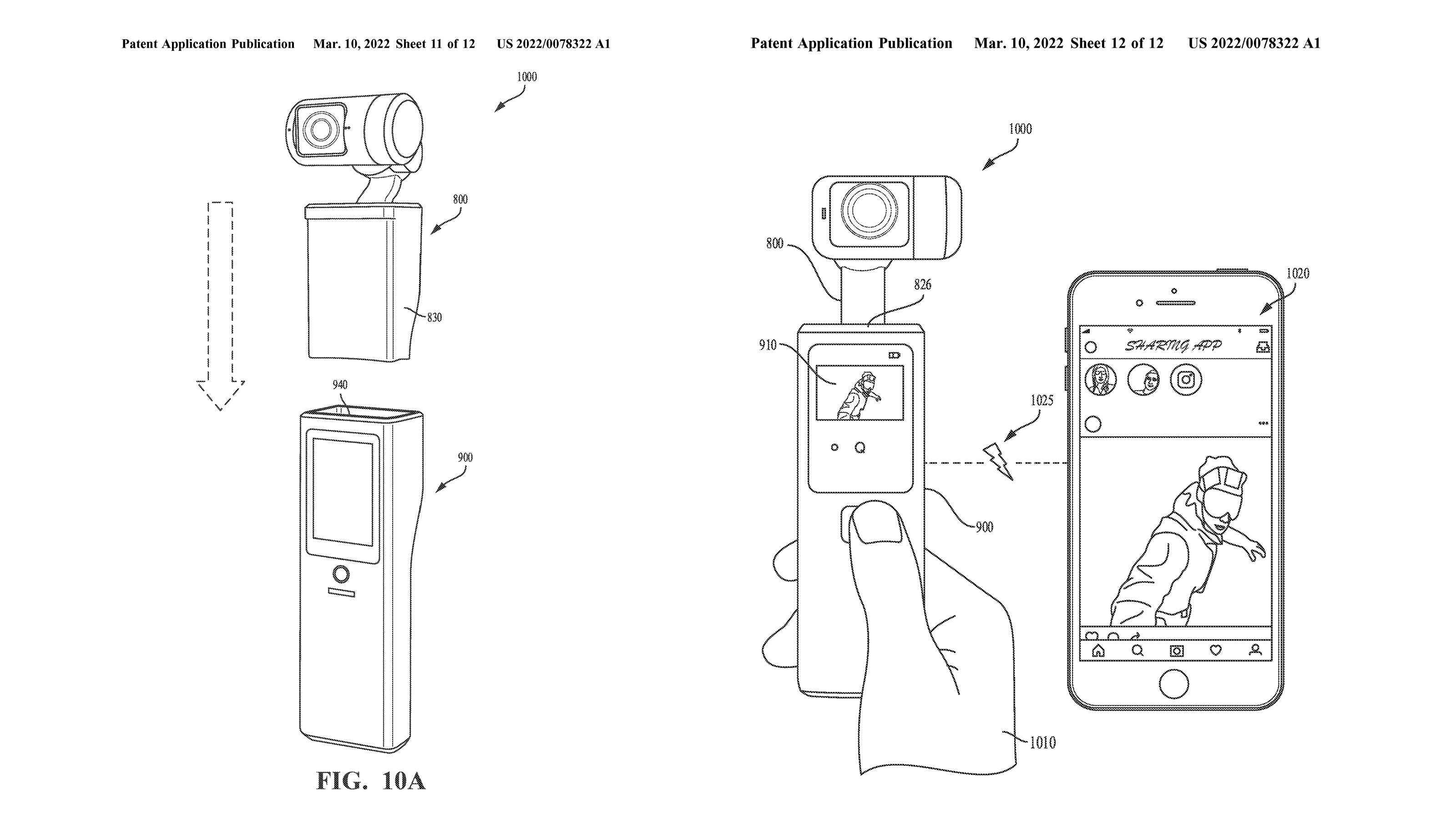 GoPro patentlerinden çizimler