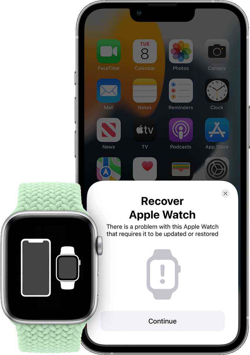 WatchOS 8.5, iOS 15.4 çalıştıran yakındaki bir iPhone ile Apple Watch'unuzu geri yüklemenizi sağlar