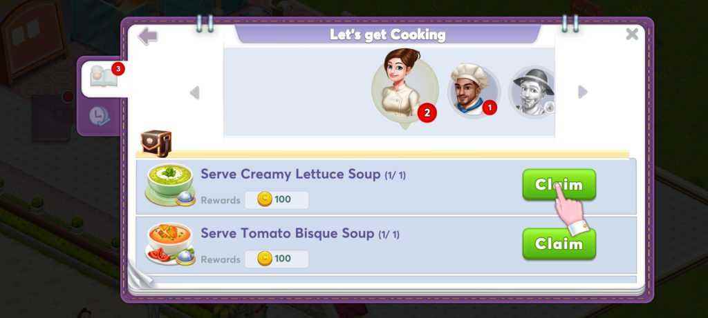 Bonus ve eşya kazanmak için Star Chef 2'de farklı görevler yapabilirsiniz.
