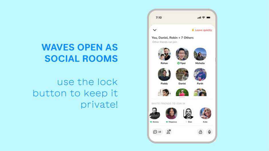 Clubhouse'un yeni Wave güncellemesi, çevrimiçi olan arkadaşlarınızla bir oda başlatmayı kolaylaştırıyor