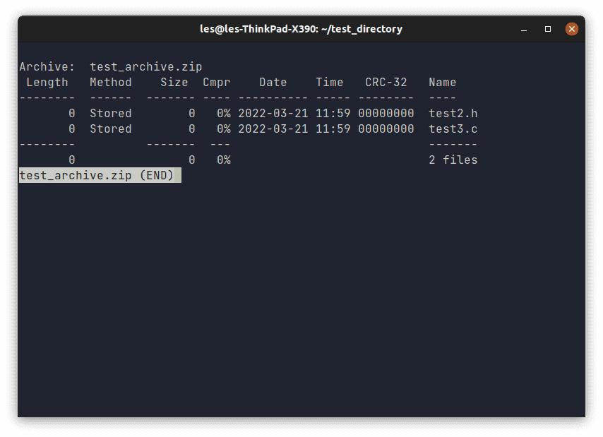 Linux'ta Zip Dosyaları