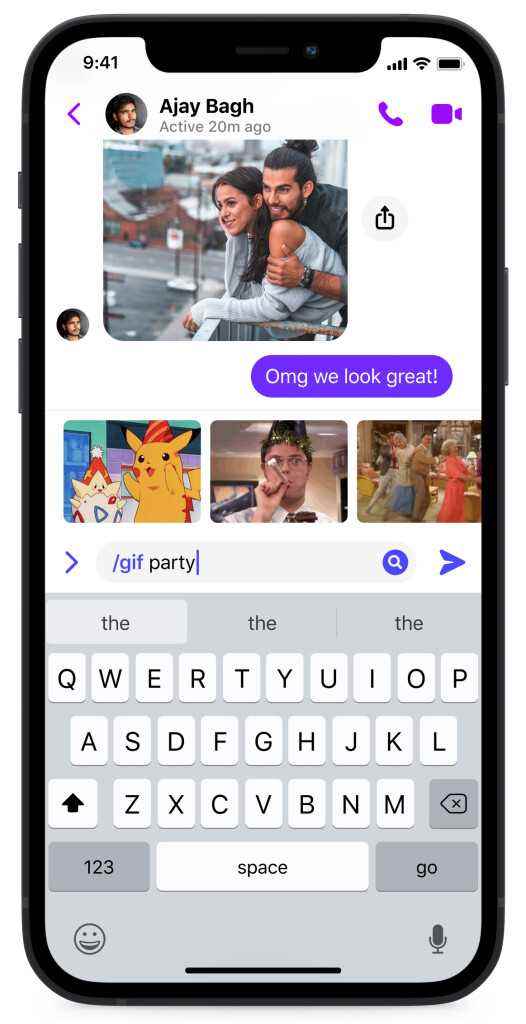 GIF kısayolu - Facebook Messenger güncellemesi, grup sohbetinizi renklendirmek için eğlenceli mesaj kısayolları getiriyor