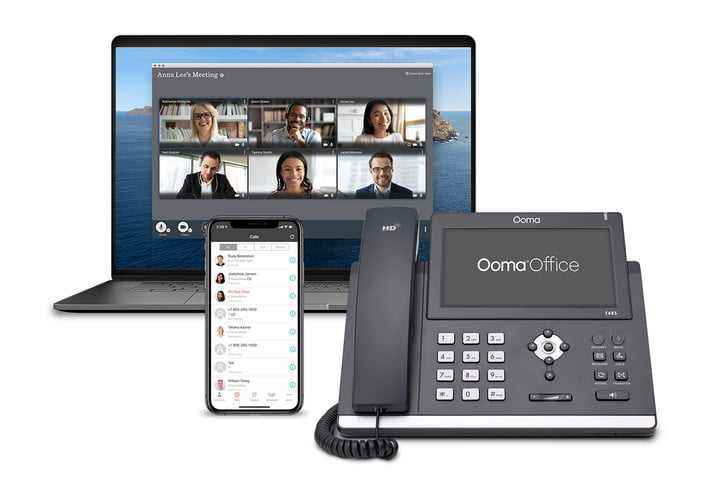 Ooma Office video konferans yazılımı kullanımda.