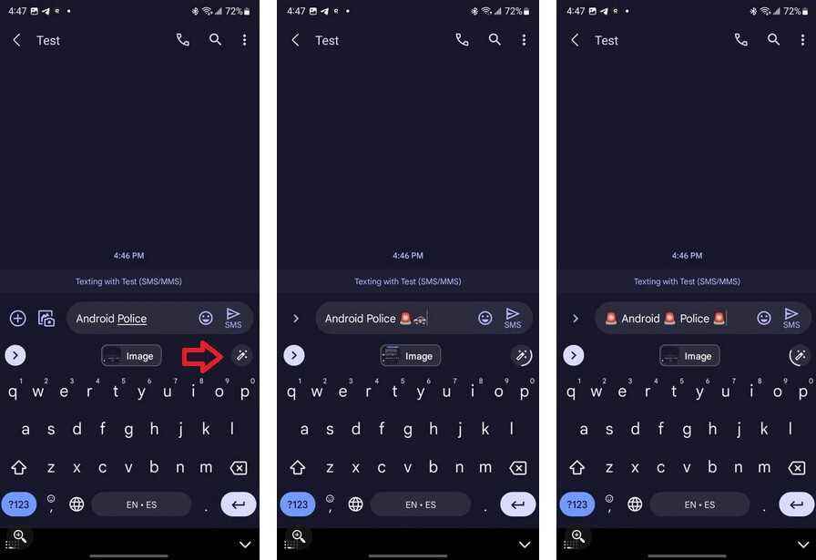 Gboard, mesajınızın sonuna veya her kelimenin arasına sığabilecek uygun emojiyi bulacaktır.  Kredi Android Police - Gboard'un yeni özelliği mesajlarınıza bağlamsal emoji(ler) ekler