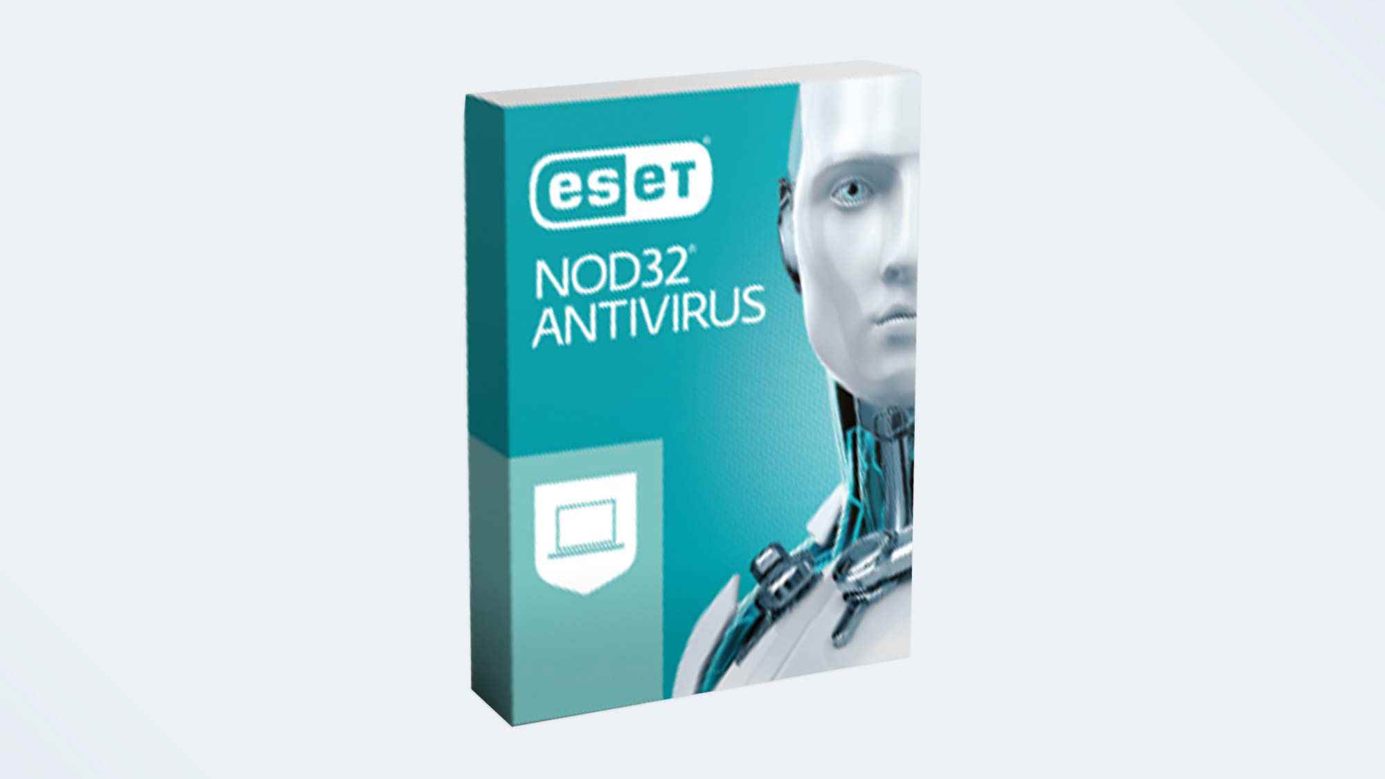 ESET NOD32 Antivirus, 2021 baskısı için kutu resmi.