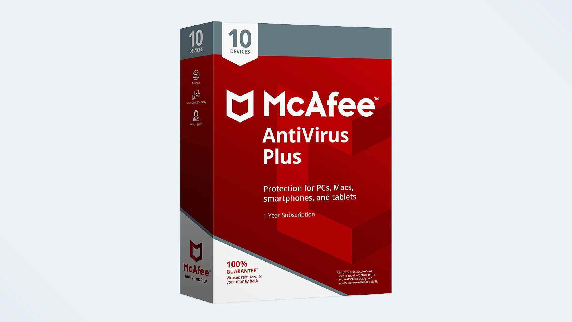 McAfee AntiVirus Plus, 2021 baskısı için kutu resmi