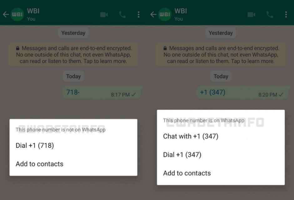 Android 2.22.8.11 için WhatsApp beta güncellemesi, bir sohbet balonundan dokunulan telefon numaraları için kısayollar içerir - WhatsApp, yanlış bilgilerin yayılmasını önlemek için kullanıcıların iletebileceği mesaj sayısını sınırlar