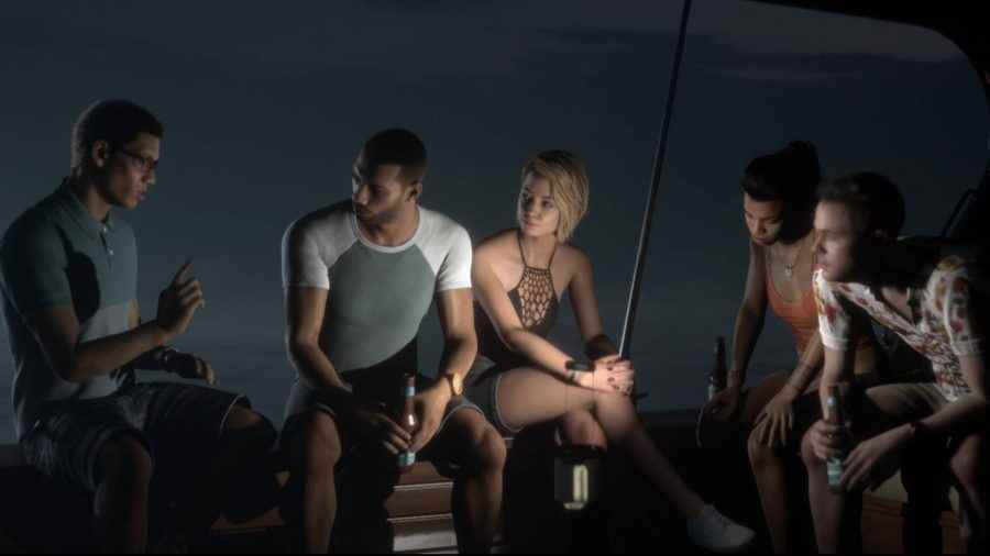 Bir grup arkadaş, PC'deki en iyi korku ve hayalet oyunlarından biri olan Man of Medan'da kötü yaşam seçimlerini düşünerek bir teknede sohbet ederek oturdular.