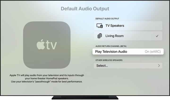 Apple TV ses çıkışınızı kontrol edin.