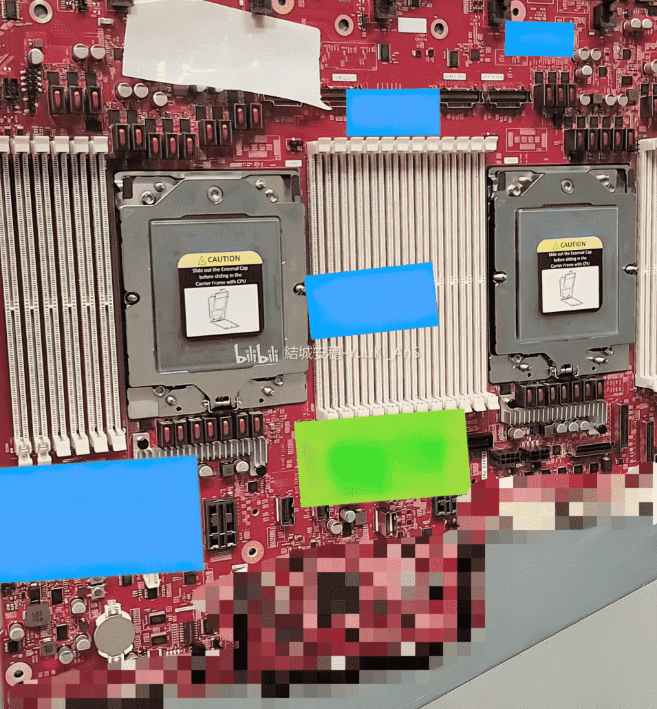AMD'nin devasa çift SP5 soketli EPYC Genoa sunucu CPU anakartı, 35'in üzerinde VRM aşamasıyla resmedildi.  (Resim Kredisi: Yuuki_AnS).