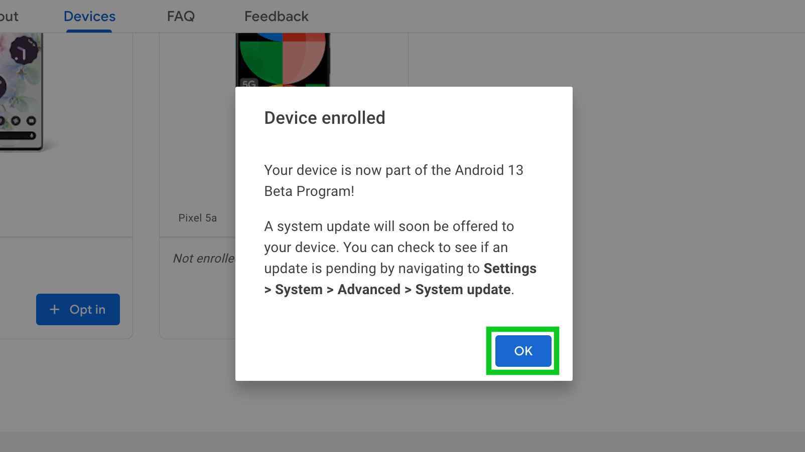 android 13 beta 1 onay sayfası nasıl kurulur