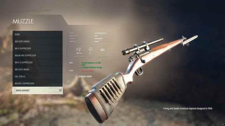 Bir Sniper Elite 5 oyuncusu, Sniper Rifle'ını kişiselleştirir.