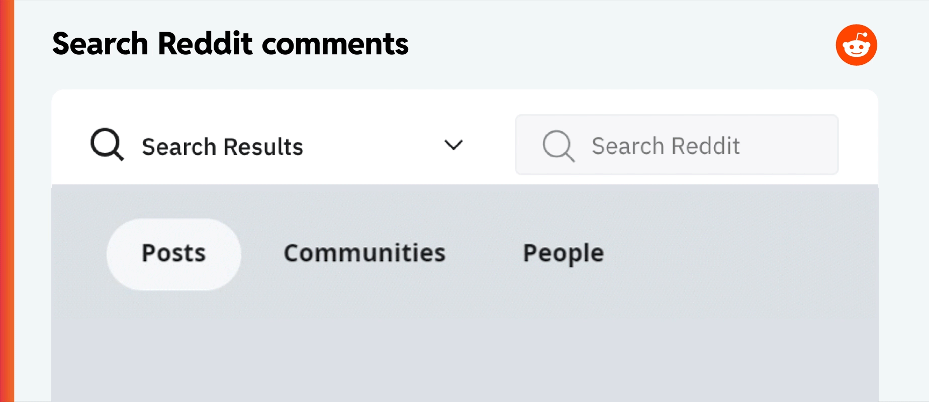 dört arama seçeneğine sahip bir reddit sayfası, yorum topluluklarını ve insanları fare tıklamasıyla yorumlar yayınlar