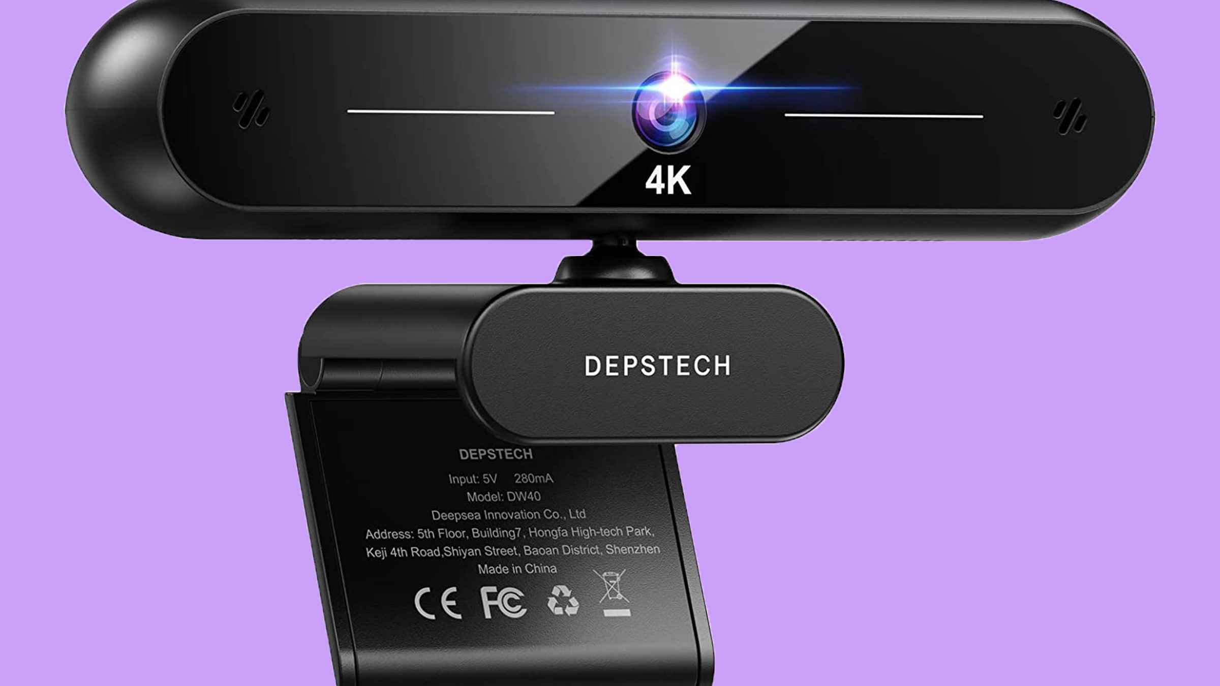 DEPSTECH DW40 Web kamerası leylak arka plana karşı ucuz web kamerası