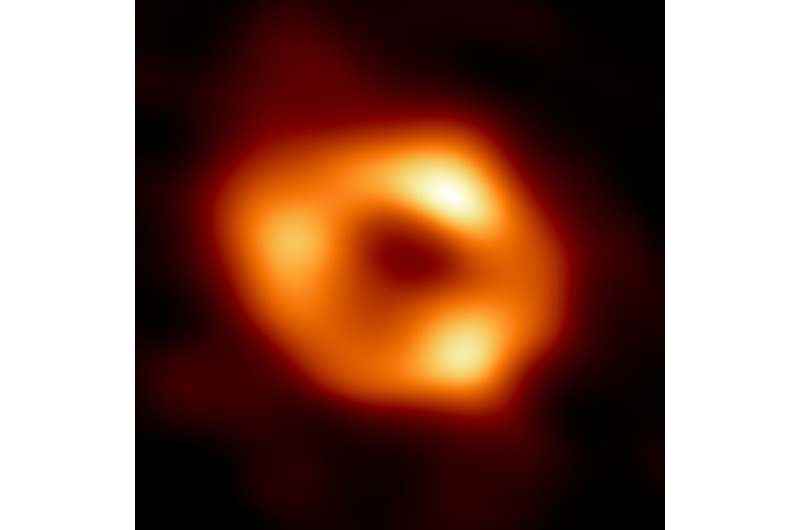 Avrupa Güney Gözlemevi (ESO) tarafından 12 Mayıs 2022'de yayınlanan bu el ilanı görüntüsü, Sagittarius A*'nın ilk görüntüsünü göstermektedir.