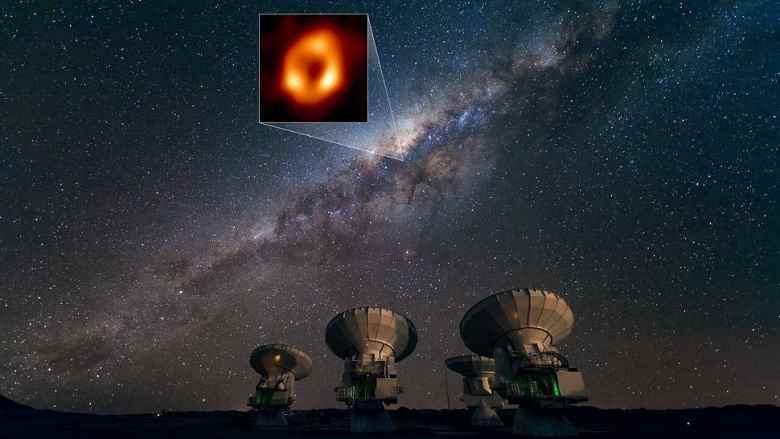 Galaksimizin merkezindeki süper kütleli kara delik böyle görünüyor.  EHT gökbilimcileri bu cismin varlığını kanıtlayan ilk fotoğrafı çekti