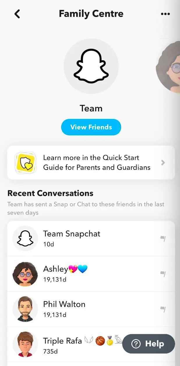 Snapchat sözde "Aile Merkezi"  ebeveyn denetimlerinin kendi sürümü