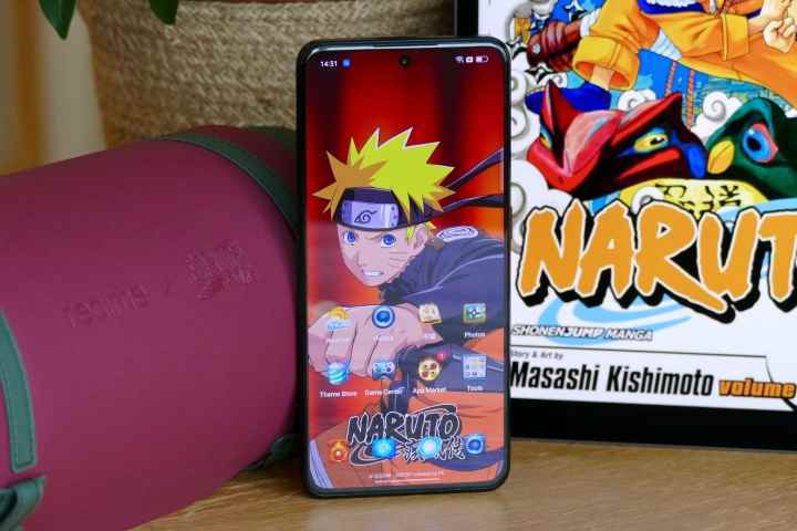 Realme x Naruto GT Neo 3'ün duvar kağıdını gösteren ekranı.