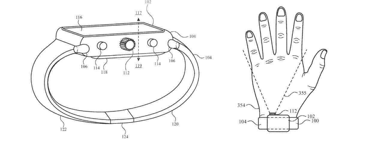 Patentten çizim - Apple, bir kamerayı Apple Watch'un Digital Crown'una nasıl yerleştireceğini araştırıyor