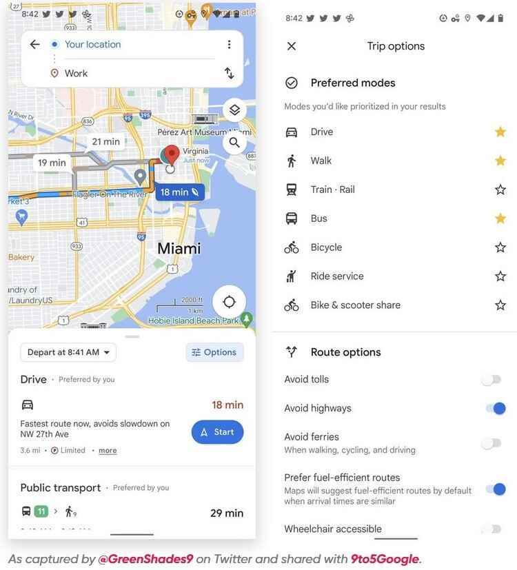 Google Haritalar güncellemesi, kullanıcıların favori ulaşım modunu önceden ayarlamasına olanak tanır - Google Haritalar beta sürümü, kullanıcıların favori ulaşım modunu önceden ayarlamasına olanak tanır