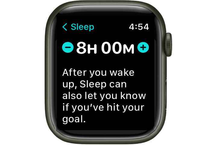 Apple Watch Uyku hedefleri sonucu.