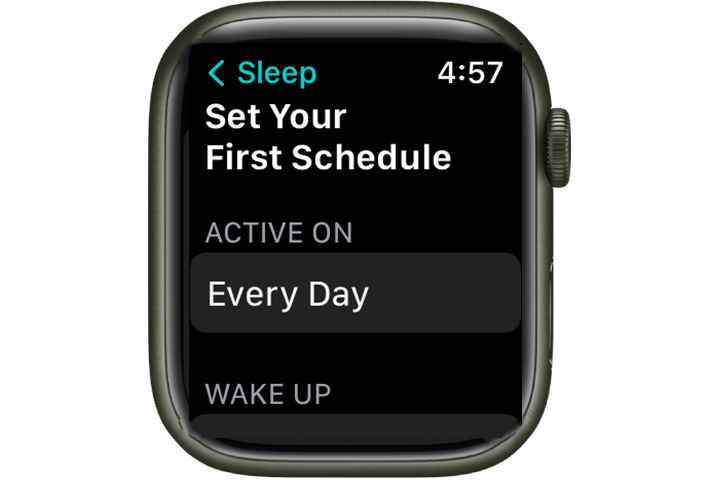 Apple Watch uyku programı.