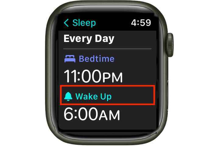 Apple Watch uyku alarmı ayarı.