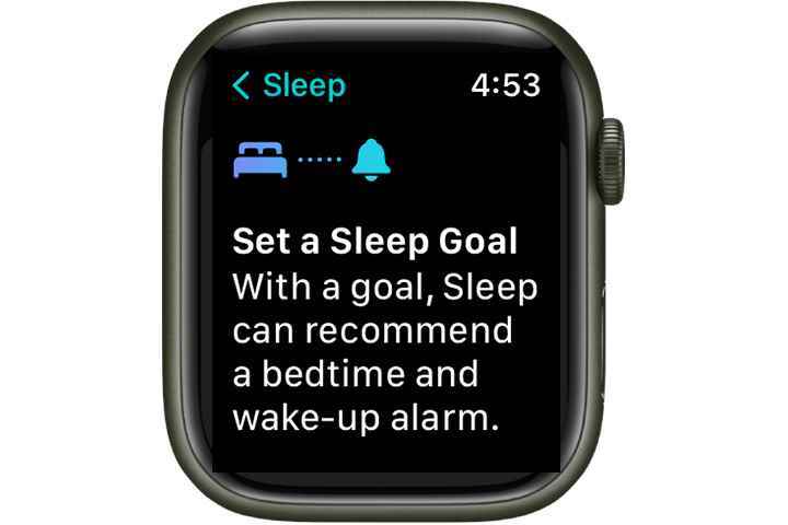 Apple Watch bir uyku hedefi belirlemenizi sağlar.