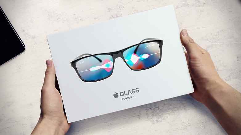 Apple View Glass ambalajının bir simülasyonu