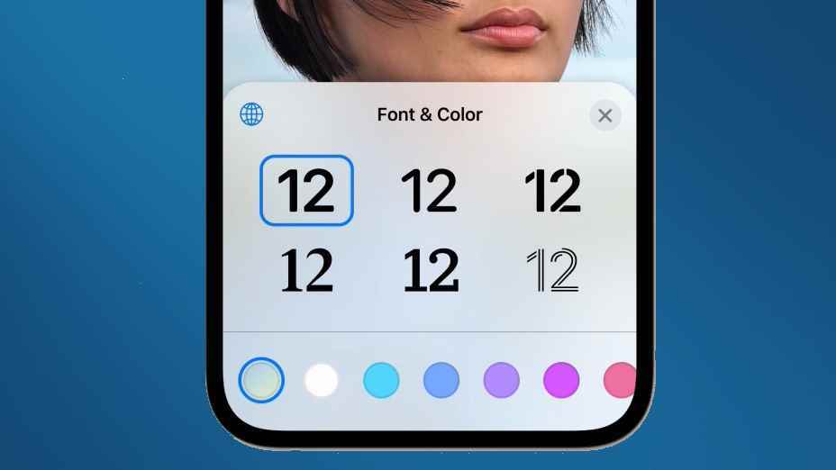 iOS 16 kilit ekranı yazı tipleri ve renkleri