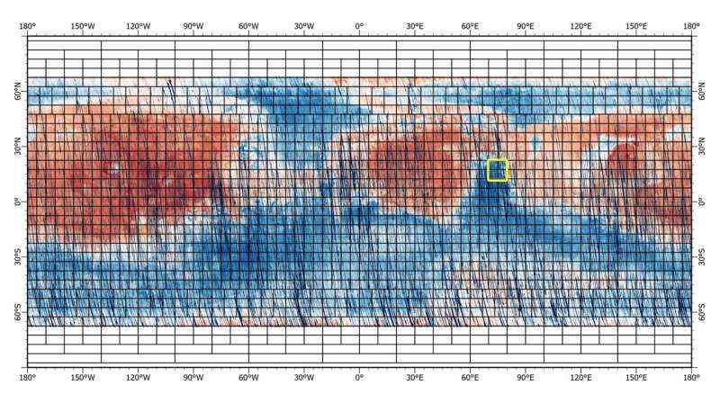 NASA Mars Orbiter Son Gökkuşağı Renkli Haritalarından Birini Yayınladı