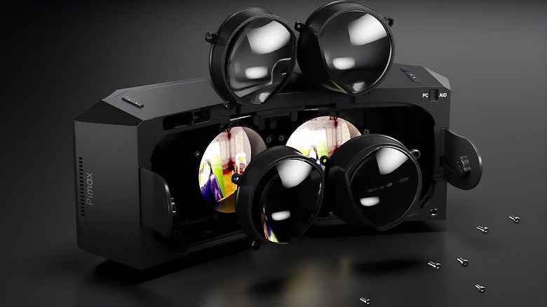 Kuantum nokta ekranlar ve mini LED arka aydınlatma ile donatılmış Pimax Crystal VR kask