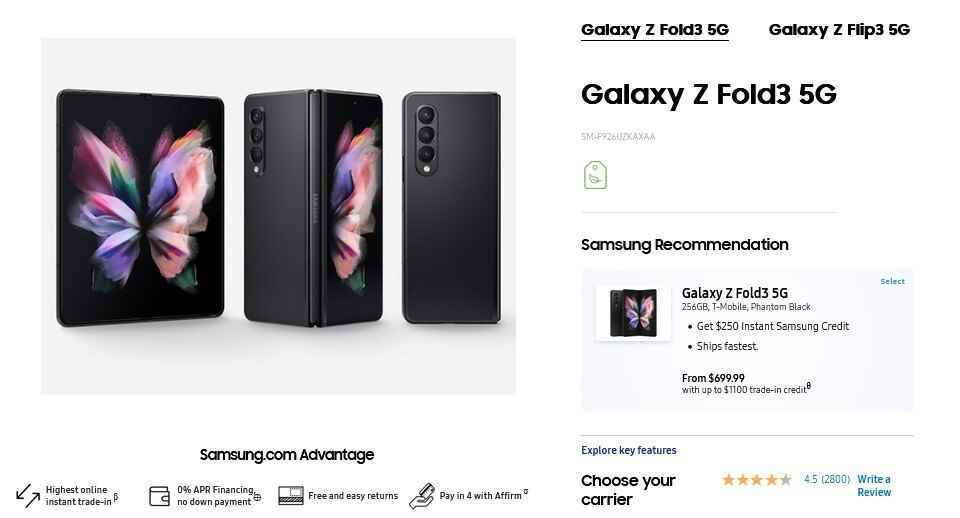 Galaxy Z Fold 3 satın almak için belirli Samsung telefonlarında işlem yaparak 1.100 $'a kadar tasarruf edin - Samsung, kırık ekranlı Galaxy Z Fold 2'nizi yeni bir Fold 3'e takas olarak kabul edecek